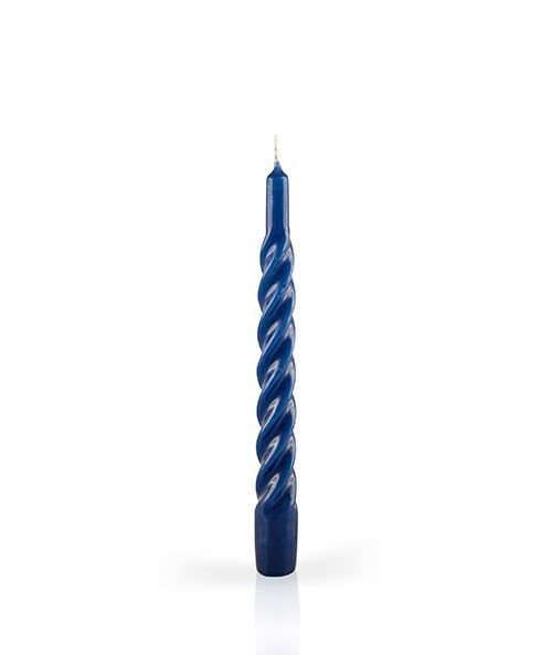 Candele laccate coniche Ø 2,2 cm h. 21 cm 6 pezzi - Blu