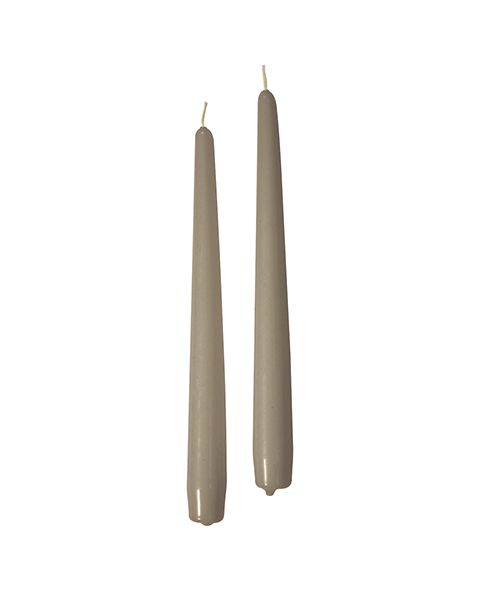 Candele coniche Ø 2,2 cm h. 40 cm 6 pezzi - Tortora