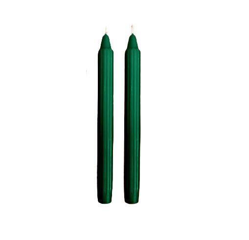 Candele Doriche Ø 2,2 cm h. 25 cm 2 pezzi - Verde Scuro