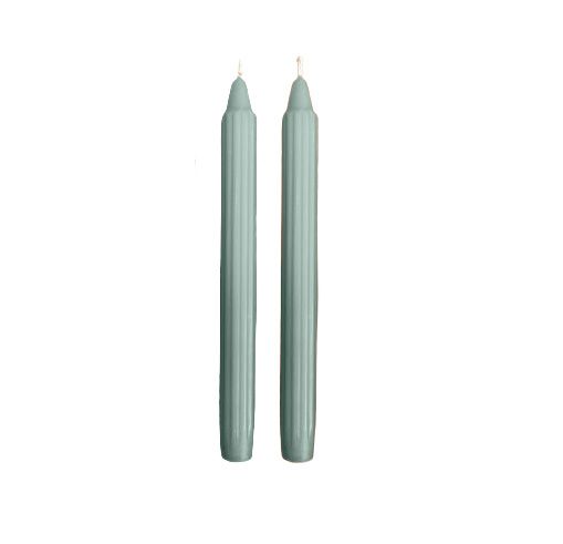 Candele Doriche Ø 2,2 cm h. 25 cm 2 pezzi - Grigio Verde