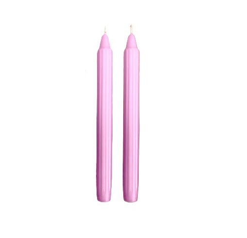 Candele Doriche Ø 2,2 cm h. 25 cm 2 pezzi - Rosa Polvere