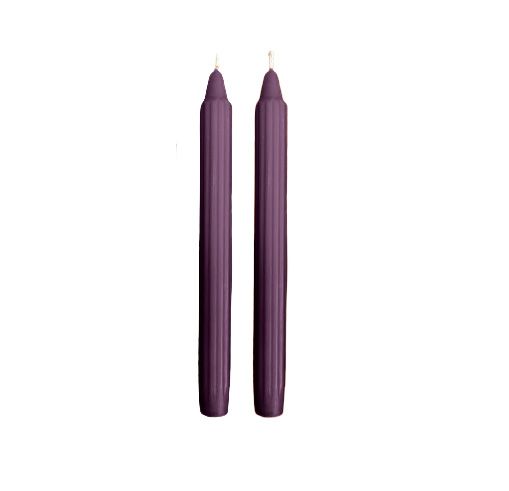 Candele Doriche Ø 2,2 cm h. 25 cm 2 pezzi - Prugna