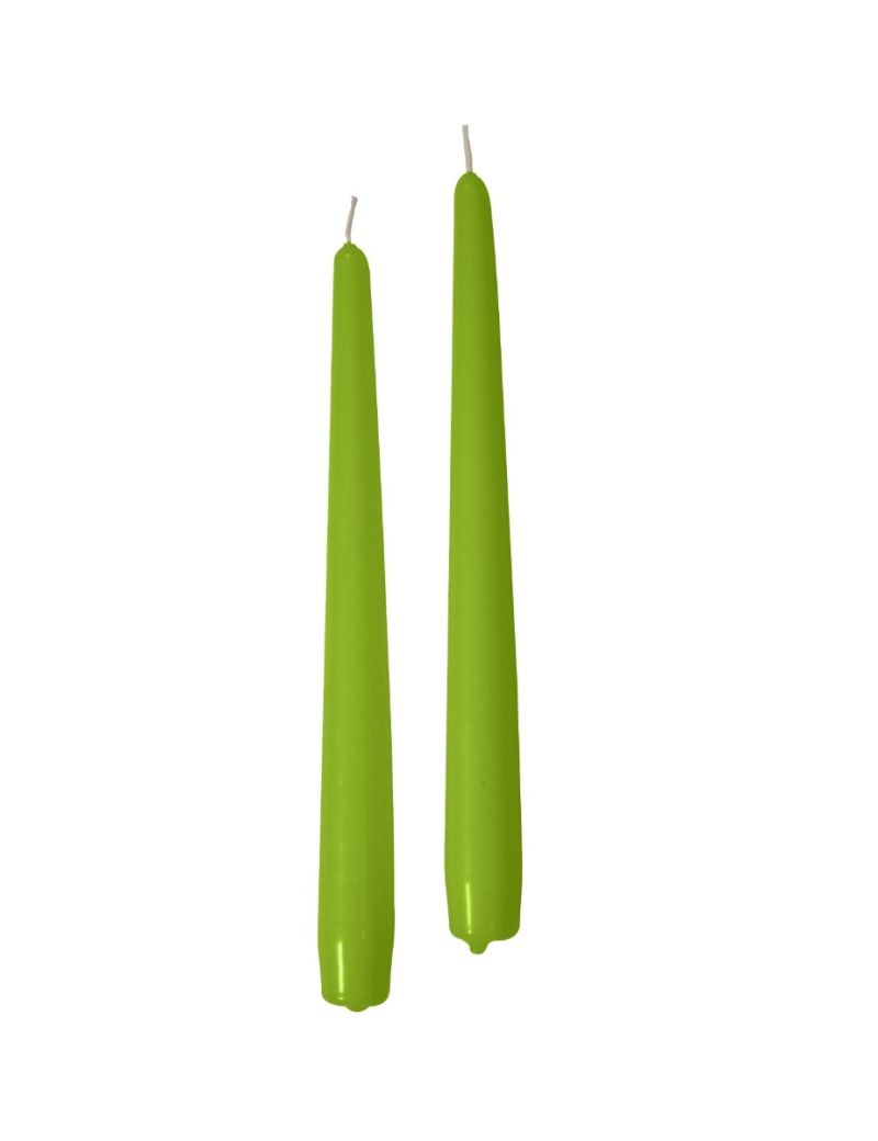 Candele coniche Ø 2,2 cm h. 25 cm 2 pezzi - Pistacchio