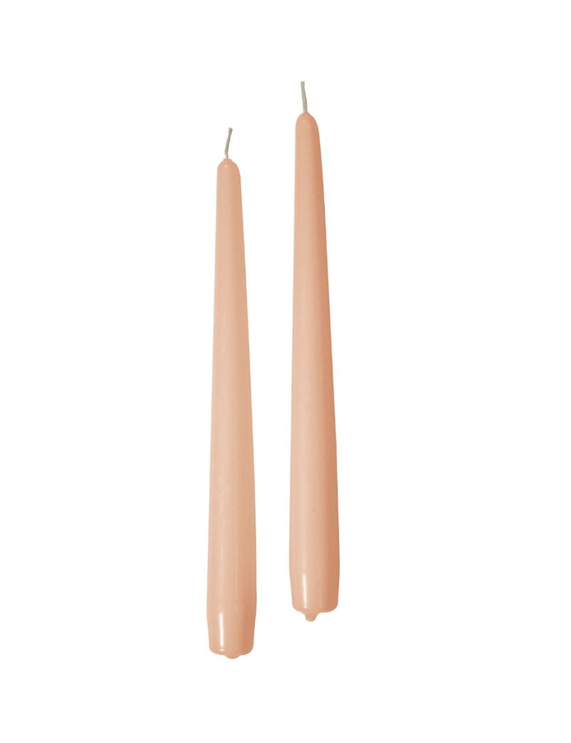 Candele coniche Ø 2,2 cm h. 25 cm 2 pezzi - Cipria