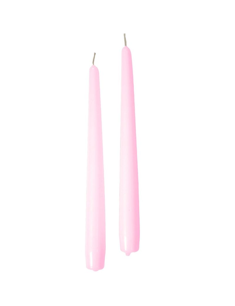 Candele coniche Ø 2,2 cm h. 25 cm 50 pezzi -Rosa Polvere 