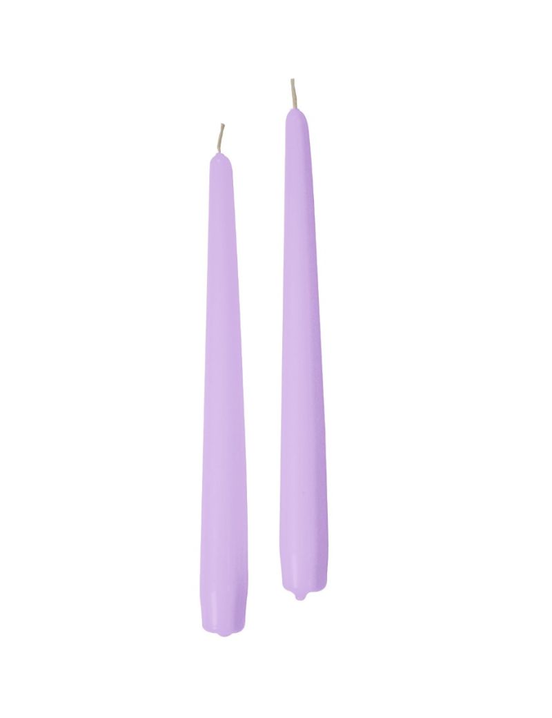 Candele coniche Ø 2,2 cm h. 25 cm 2 pezzi - Lavanda