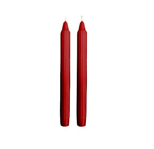 Candele Doriche Ø 2,2 cm h. 25 cm 2 pezzi - Bordeaux