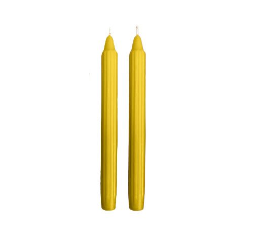 Candele Doriche Ø 2,2 cm h. 25 cm 2 pezzi - Senape