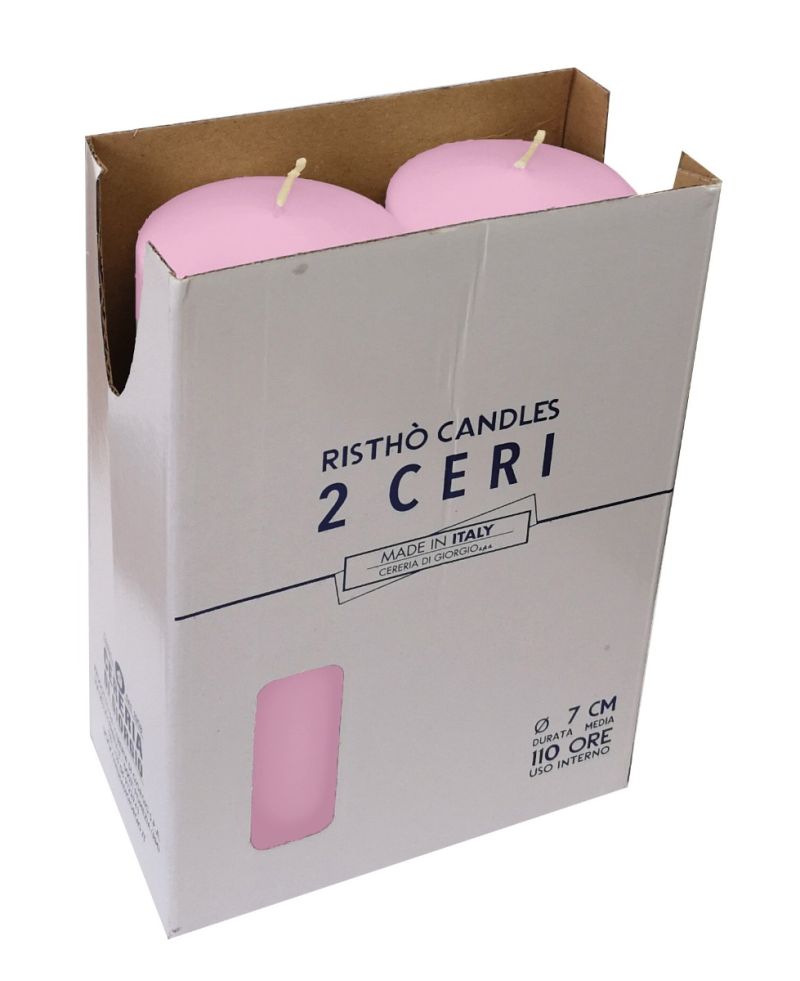 Ceri Ø 7 cm h. 20 cm 2 pezzi - Rosa Polvere