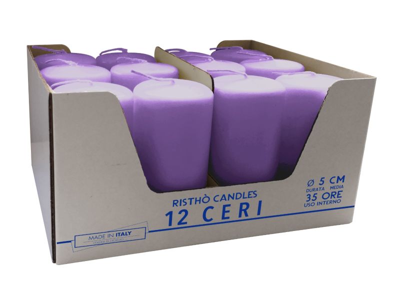 Ceri Ø 5 cm h. 10 cm 12 pezzi -Lavanda