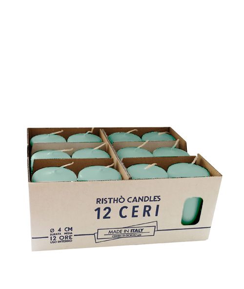 Ceri Ø 4 cm h. 7 cm 12 pezzi - Grigio Verde 