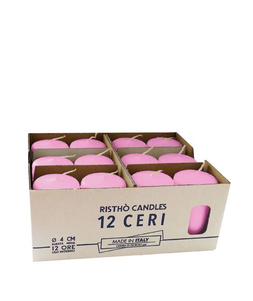 Ceri Ø 4 cm h. 7 cm 12 pezzi - Rosa Polvere