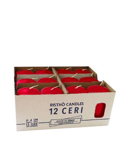 Ceri Ø 4 cm h. 7 cm 12 pezzi -Indian Red