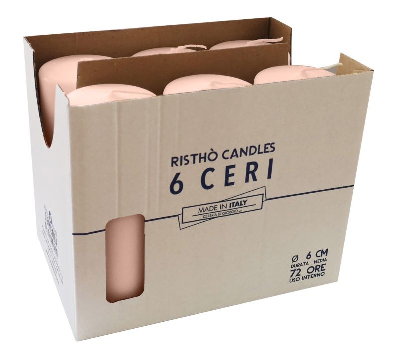 Ceri Ø 6 cm h. 15 cm 6 pezzi - Cipria