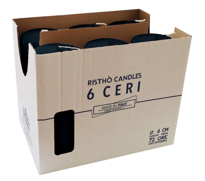 Ceri Ø 6 cm h. 15 cm 6 pezzi - Blu Notte