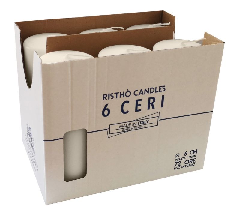 Ceri Ø 6 cm h. 15 cm 6 pezzi - Panna