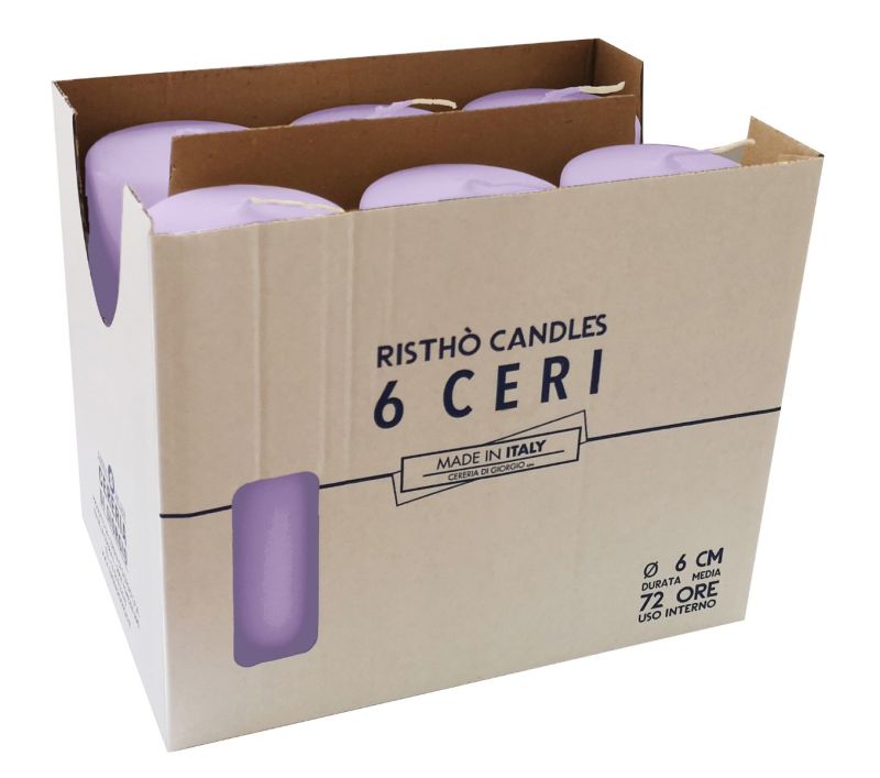 Ceri Ø 6 cm h. 15 cm 6 pezzi - Lavanda