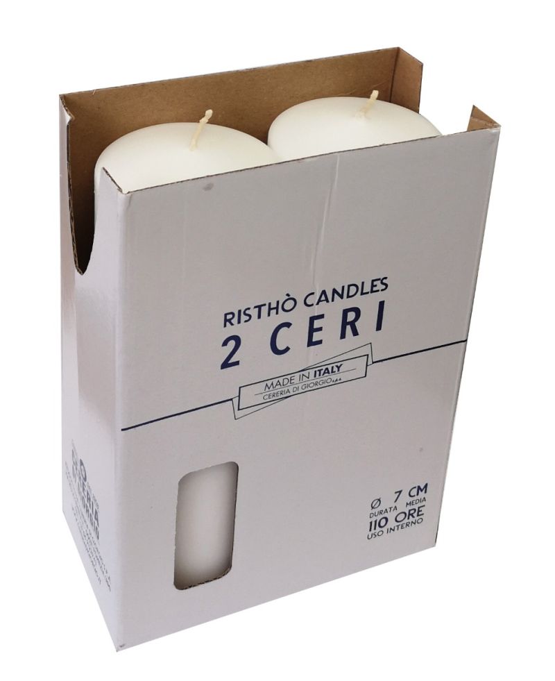 Ceri Ø 7 cm h. 20 cm 2 pezzi - Bianco