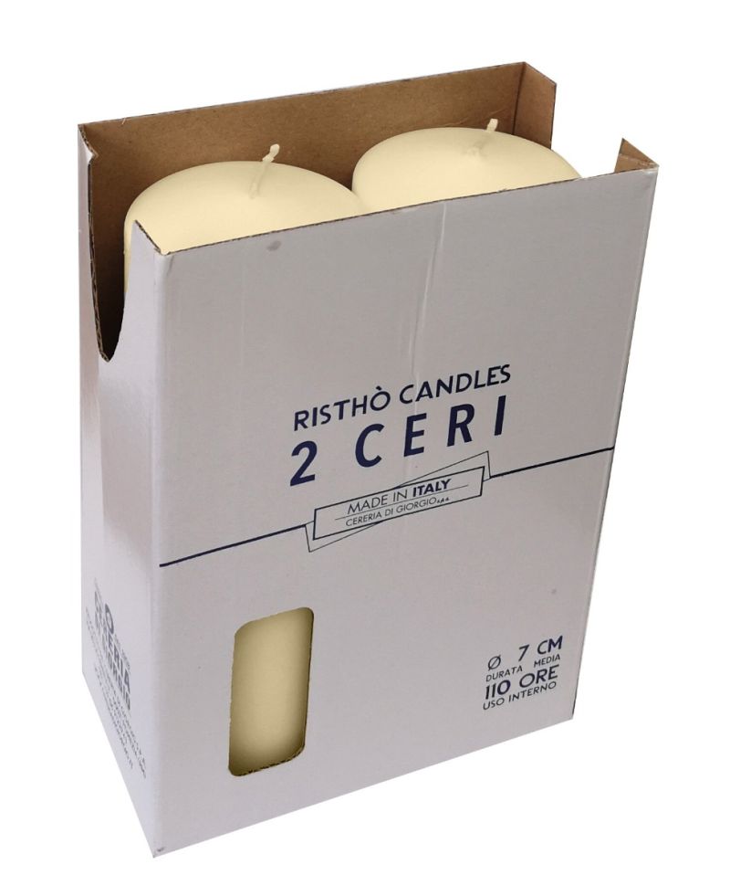 Ceri Ø 7 cm h. 20 cm 2 pezzi - Avorio