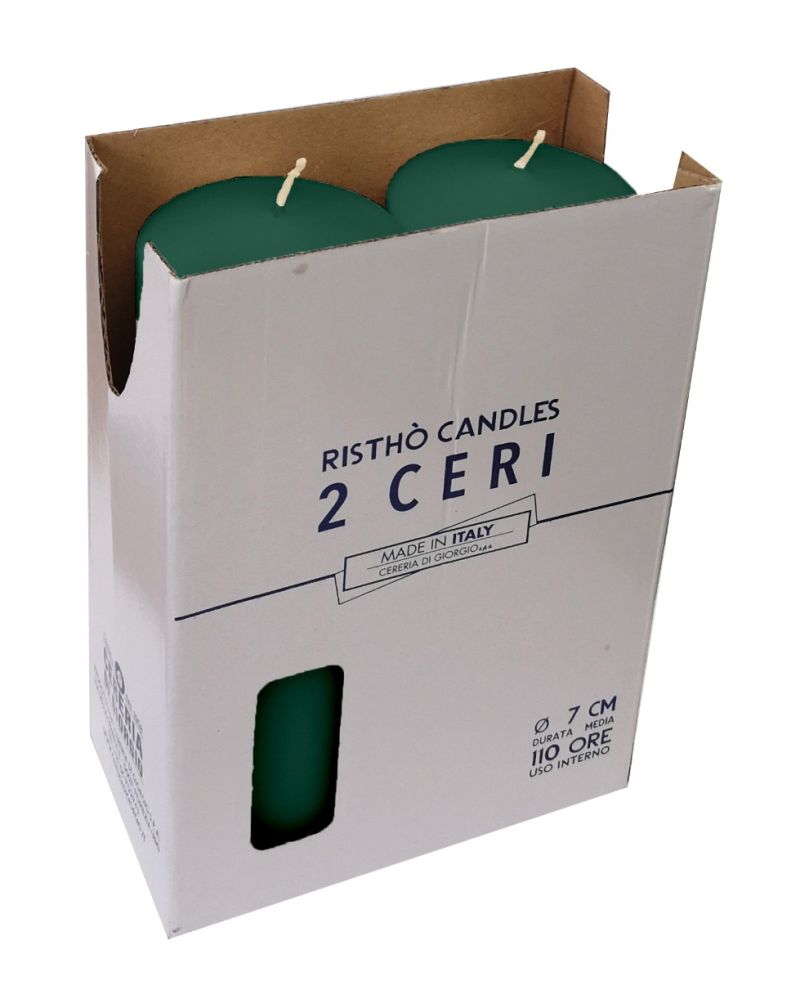 Ceri Ø 7 cm h. 20 cm 2 pezzi -Verde Scuro