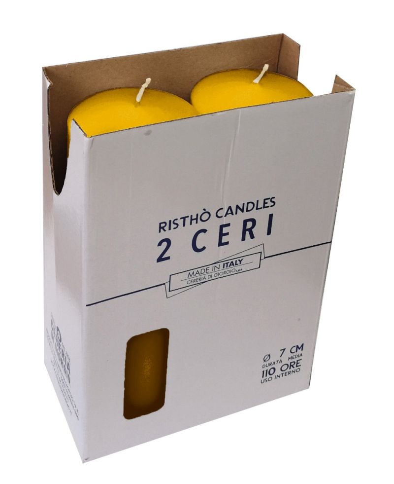 Ceri Ø 7 cm h. 20 cm 2 pezzi - Senape