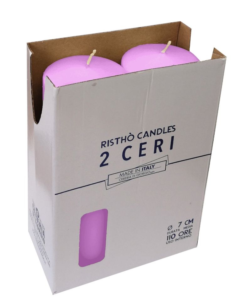 Ceri Ø 7 cm h. 20 cm 2 pezzi -Viola Polvere