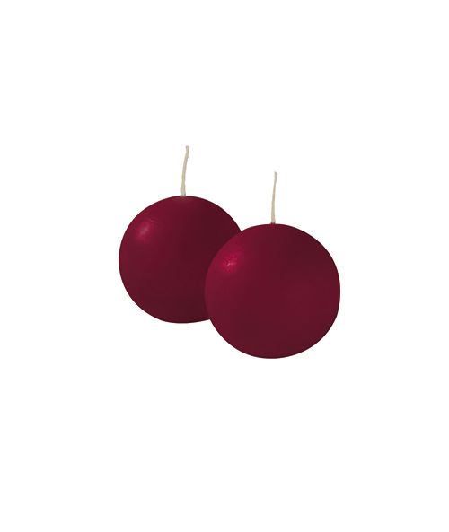 Candele sfera Ø 6 cm 6 pezzi - Bordeaux