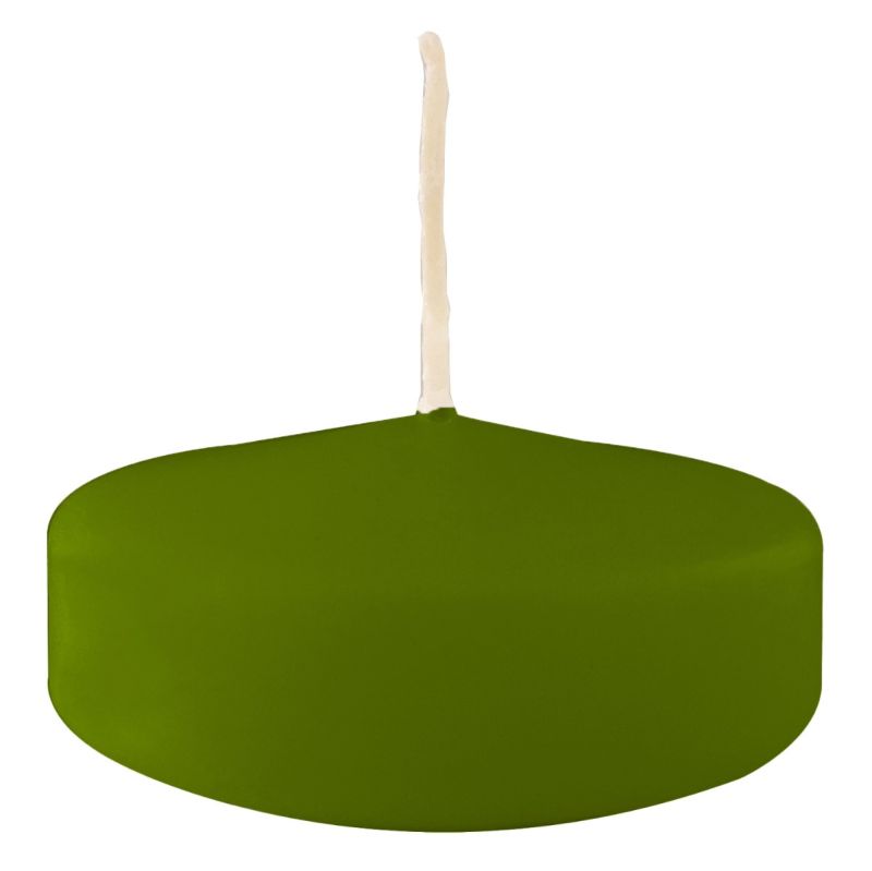 Candele galleggianti Ø 7 cm h. 1,5 cm 12 pezzi - Pistacchio