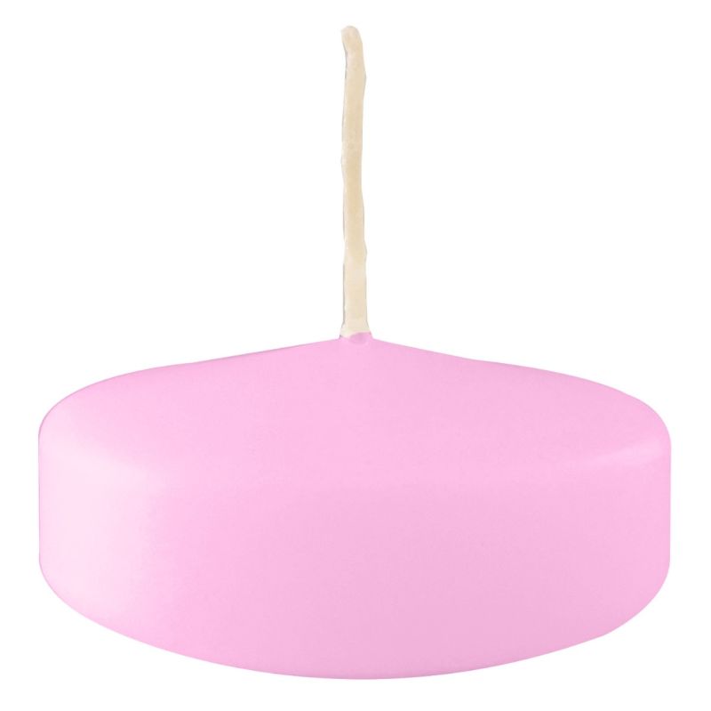 Candele galleggianti Ø 7 cm h. 1,5 cm 12 pezzi - Rosa Polvere