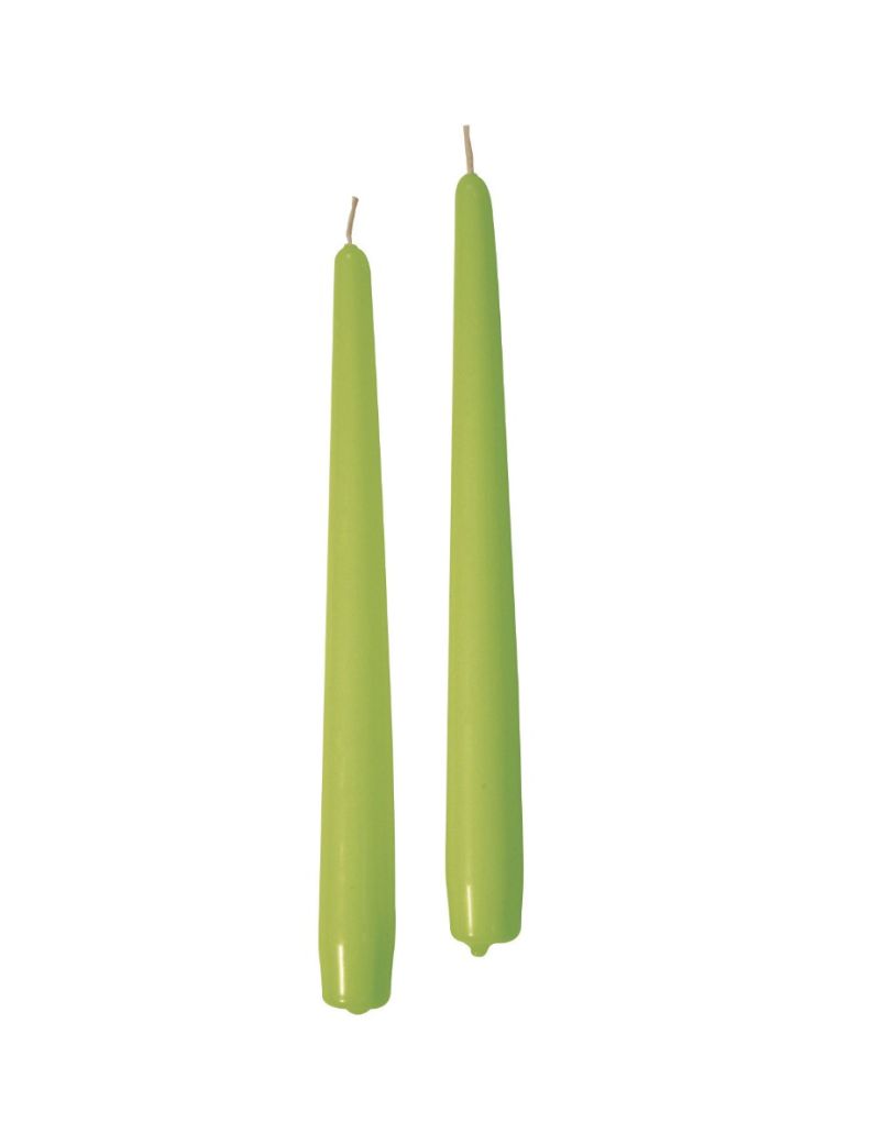 Candele coniche Ø 2,2 cm h. 25 cm 10 pezzi - Pistacchio