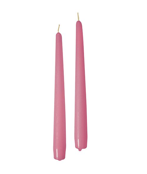 Candele coniche Ø 2,2 cm h. 30 cm 12 pezzi - Rosa Polvere