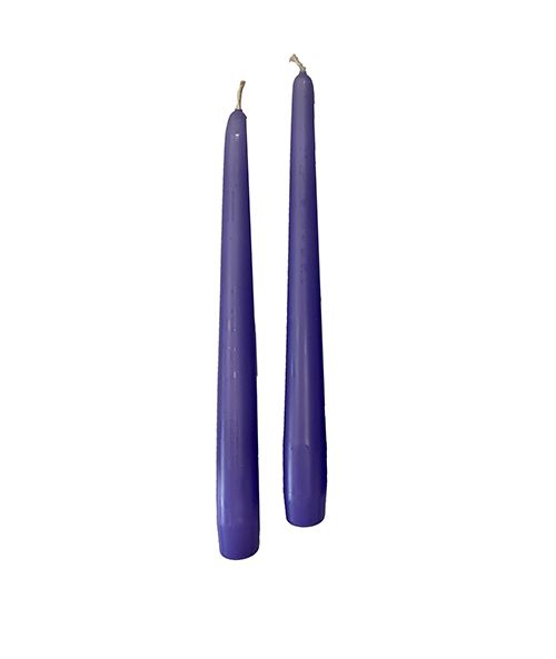 Candele coniche Ø 2,2 cm h. 25 cm 10 pezzi -Lavanda