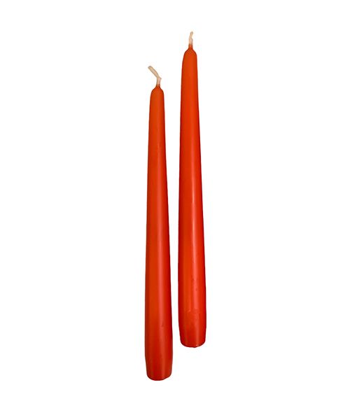 Candele coniche Ø 2,2 cm h. 25 cm 10 pezzi -Zucca