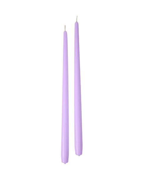 Candele coniche Ø 2,2 cm h. 40 cm 6 pezzi - Viola Polvere