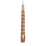 Candele laccate tortiglione Ø 2,2 cm h. 21 cm 6 pezzi - Rosa Gold