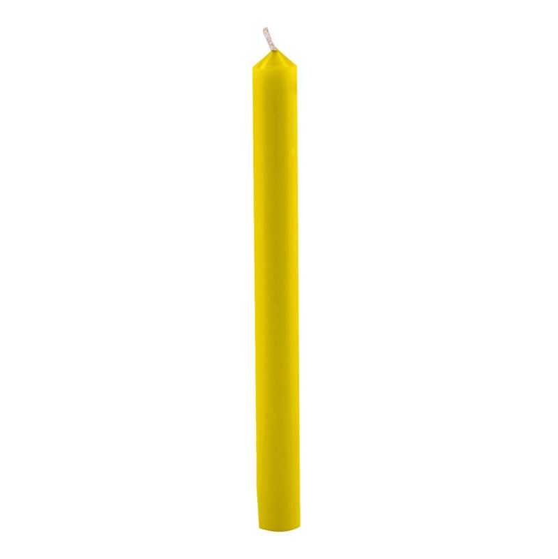 Candele cilindriche colore pieno Ø 1,9 cm 12 pezzi - Giallo