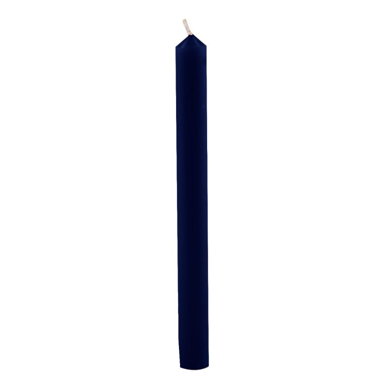 Candele cilindriche colore pieno Ø 1,9 cm 12 pezzi - Blu