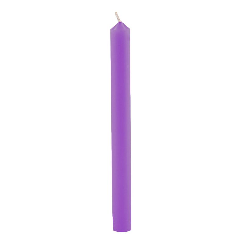 Candele cilindriche colore pieno Ø 1,9 cm 12 pezzi - Viola